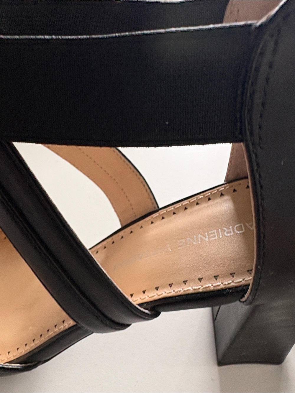 Adrienne Vittadini Black T-Strap Pointed Toe Heels - Picture 5 of 10